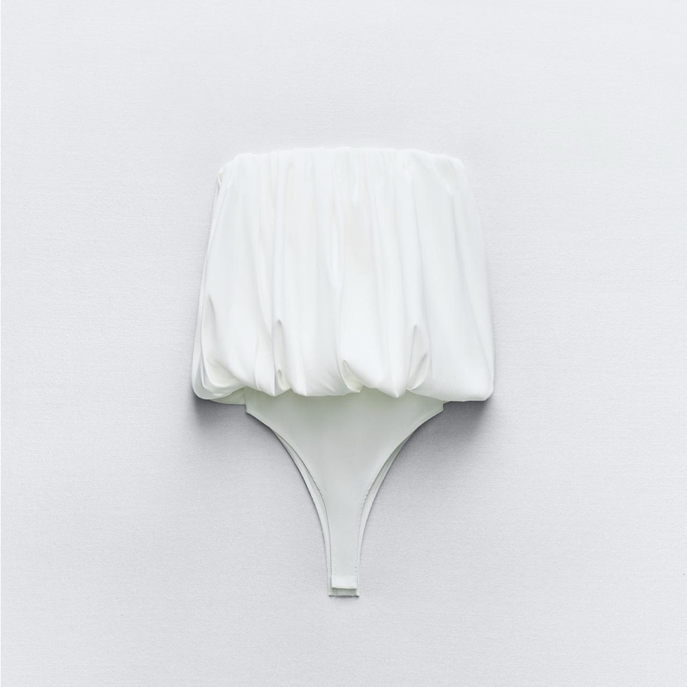 Zara off the shoulder bubble bodysuit
